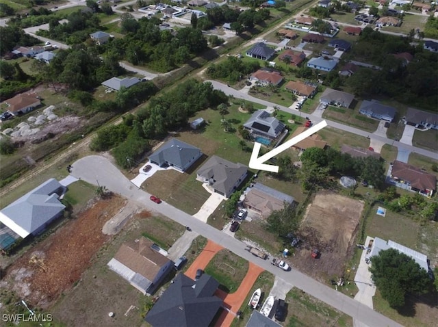 aerial view featuring a residential view