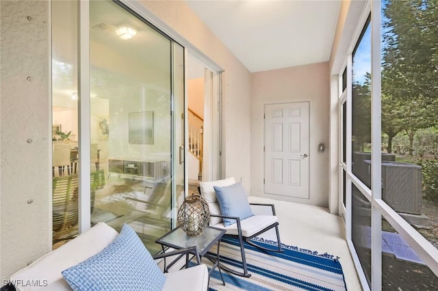view of sunroom