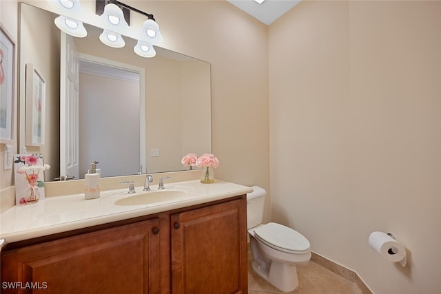 6532 Monterey Pt Unit 202, Naples, FL 34105 - bathroom featuring toilet, vanity, and tile patterned floors