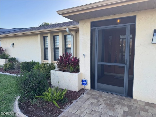 4628 SW 18th Ave, Cape Coral, FL 33914 - doorway to property featuring stucco siding