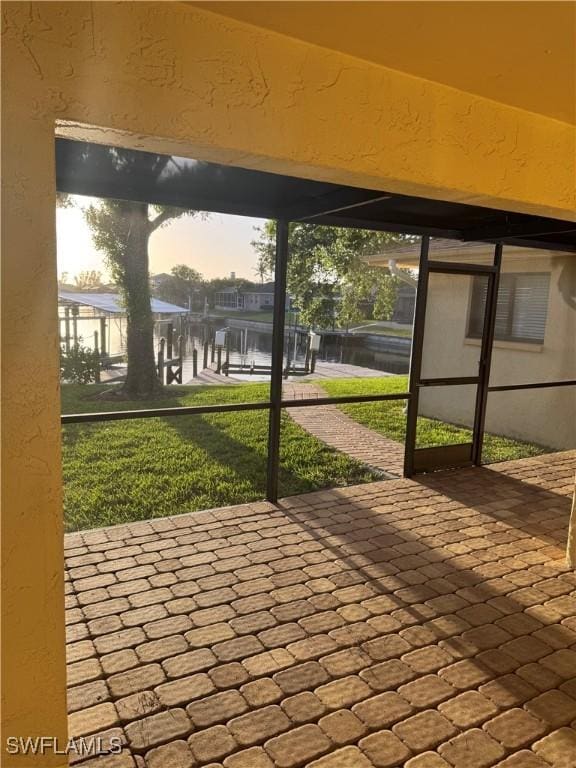 4628 SW 18th Ave, Cape Coral, FL 33914 - patio terrace at dusk featuring a water view