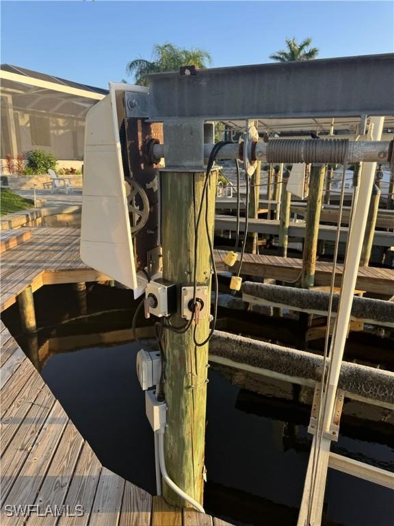 4628 SW 18th Ave, Cape Coral, FL 33914 - view of dock with boat lift