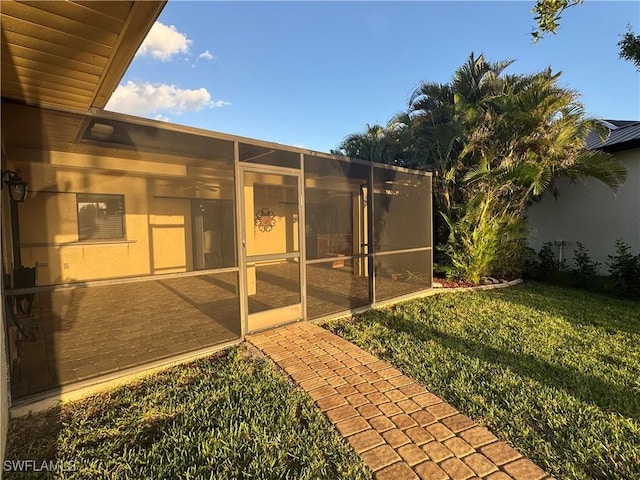4628 SW 18th Ave, Cape Coral, FL 33914 - view of yard with a sunroom