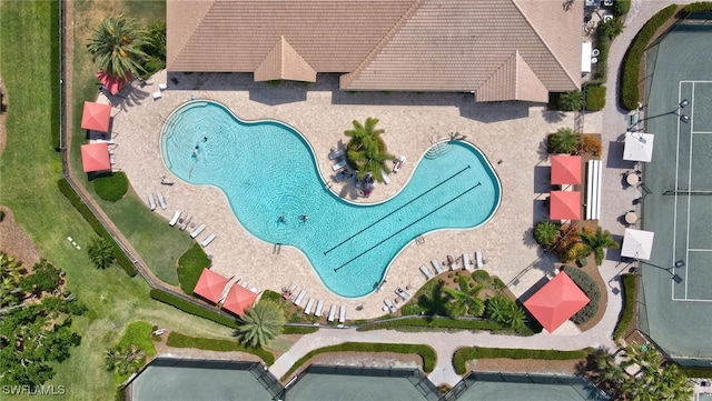 birds eye view of property