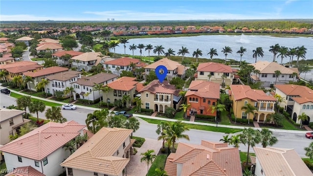 1338 Kendari Ter, Naples, FL 34113 - drone / aerial view with a water view and a residential view