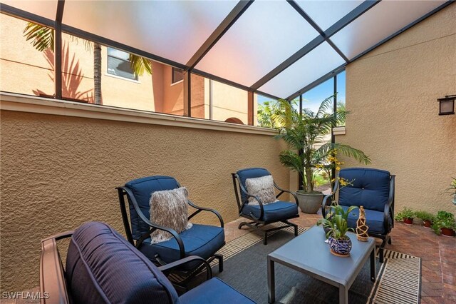 1338 Kendari Ter, Naples, FL 34113 - view of patio / terrace featuring a lanai