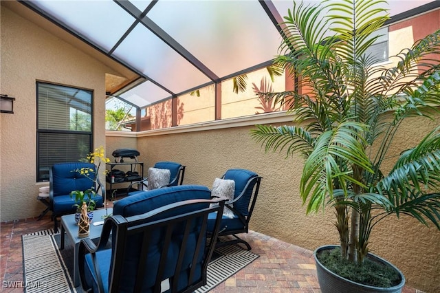 1338 Kendari Ter, Naples, FL 34113 - view of patio / terrace with glass enclosure