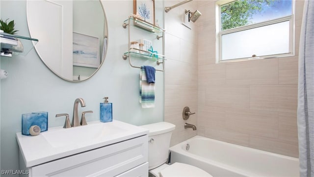 162 Windward Cay, Naples, FL 34114 - bathroom with toilet, vanity, and shower / tub combo with curtain