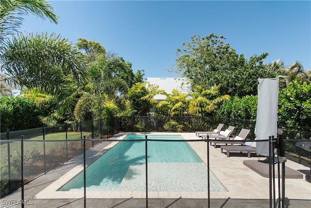 167 1st St, Bonita Springs, FL 34134 - view of pool with a fenced in pool, fence, and a patio