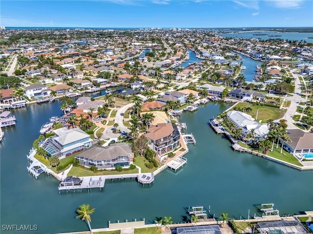 159 Geranium Ct, Marco Island, FL 34145 - aerial view of property and surrounding area featuring a large body of water and nearby suburban area