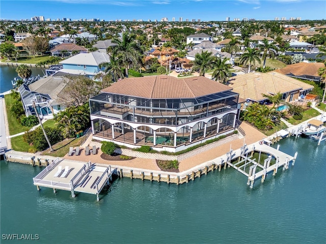 159 Geranium Ct, Marco Island, FL 34145 - aerial perspective of suburban area with a nearby body of water