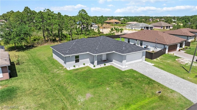 aerial view featuring a residential view