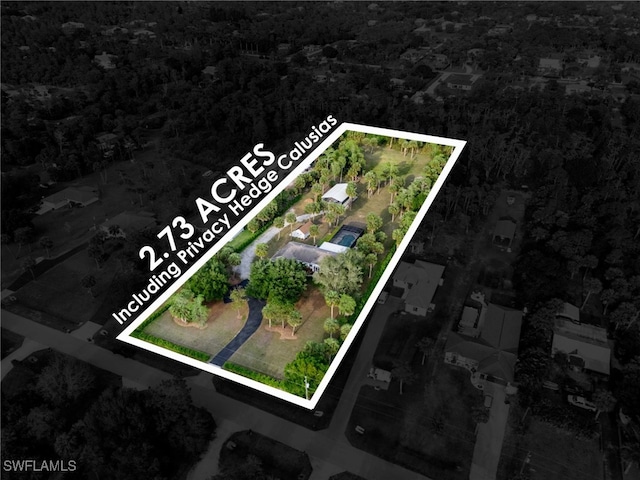 1020 19th St SW, Naples, FL 34117 - aerial overview of property's location with property boundaries highlighted