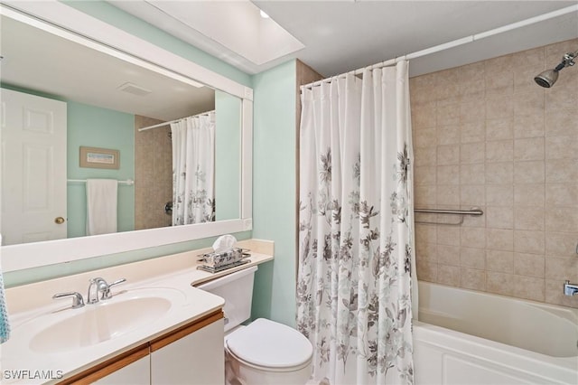 4160 Gunnison Ct Unit 821, Estero, FL 33928 - full bathroom with toilet, vanity, and shower / bath combination with curtain