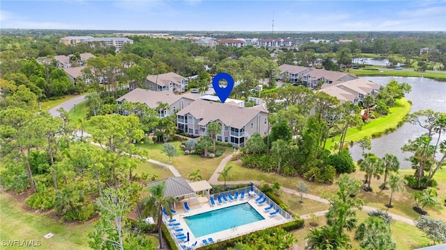 4160 Gunnison Ct Unit 821, Estero, FL 33928 - bird's eye view featuring a water view and a residential view