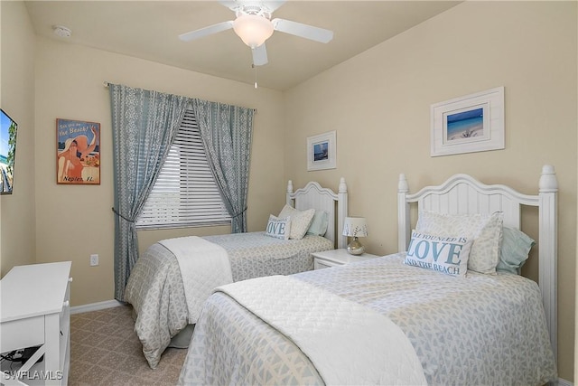 9815 Giaveno Ct Unit 1245, Naples, FL 34113 - carpeted bedroom with a ceiling fan and baseboards