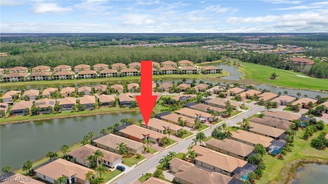 11619 Giulia Dr, Fort Myers, FL 33913 - birds eye view of property with view of golf course, a residential view, and a water view