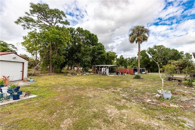 17841 Palm Creek Dr, North Fort Myers, FL 33917 - view of yard with an outdoor structure