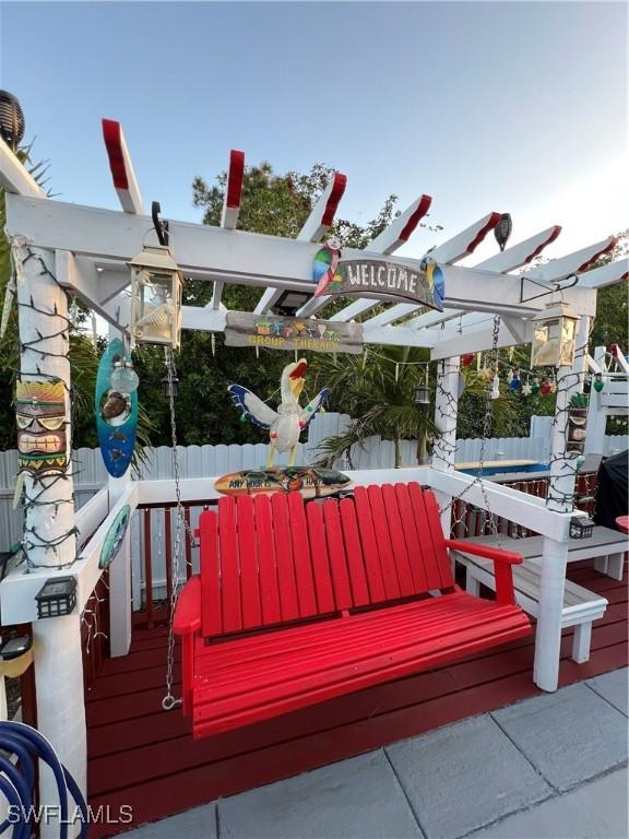dock area with fence