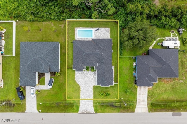 302 NW 1st St, Cape Coral, FL 33993 - aerial view of property's location with property parcel outlined and a pool