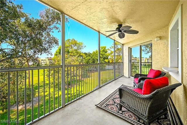 481 Quail Forest Blvd Unit B310, Naples, FL 34105 - sunroom / solarium with a ceiling fan