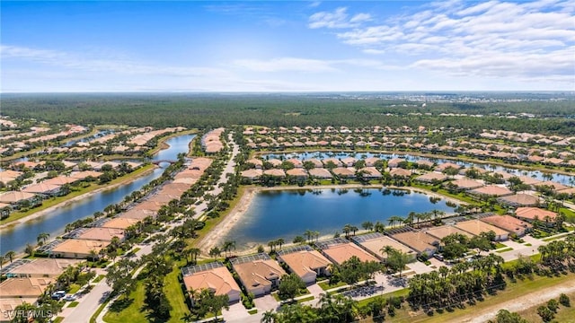 8629 Julia Ln, Naples, FL 34114 - bird's eye view with a water view and a residential view