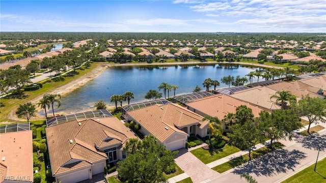 8629 Julia Ln, Naples, FL 34114 - birds eye view of property featuring a water view and a residential view