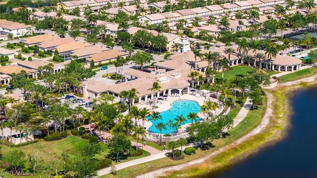 8629 Julia Ln, Naples, FL 34114 - bird's eye view featuring a water view and a residential view