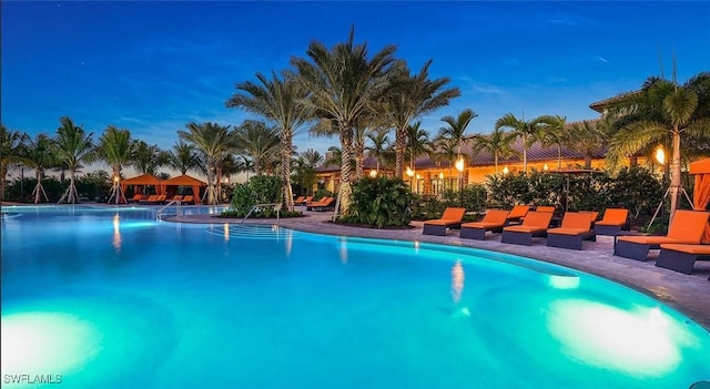 community pool with a patio