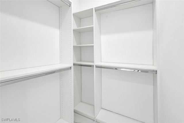view of walk in closet