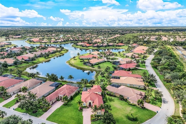 9337 Campanile Cir, Naples, FL 34114 - drone / aerial view featuring a residential view and a water view