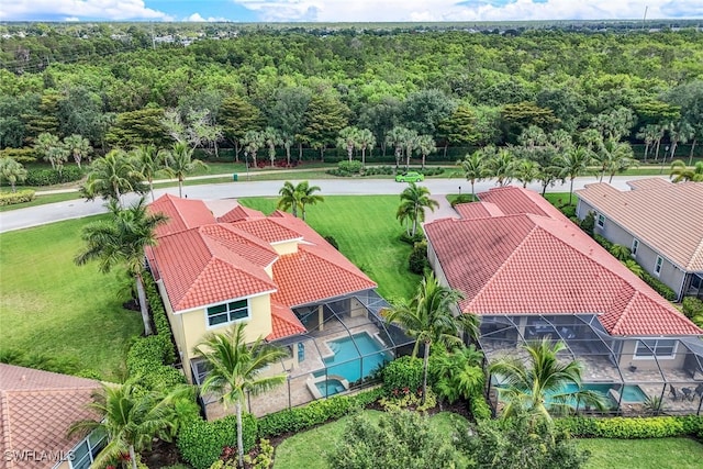 9337 Campanile Cir, Naples, FL 34114 - aerial view featuring a view of trees