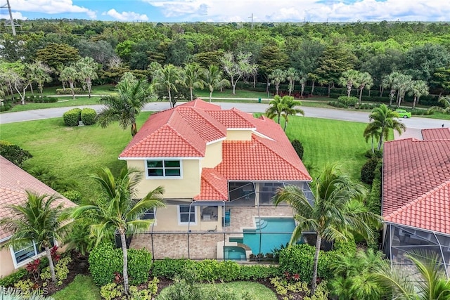 9337 Campanile Cir, Naples, FL 34114 - aerial view with a wooded view