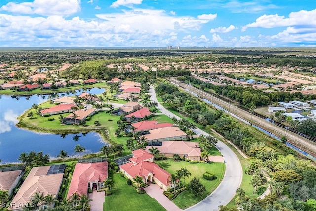 9337 Campanile Cir, Naples, FL 34114 - aerial view with a water view and a residential view