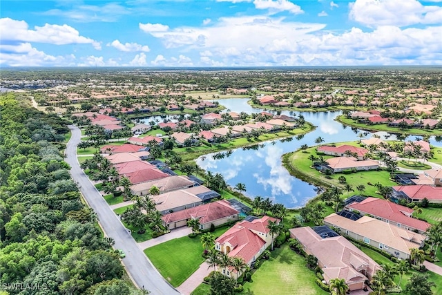 9337 Campanile Cir, Naples, FL 34114 - bird's eye view featuring a residential view and a water view