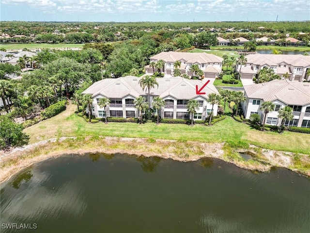 10301 Autumn Breeze Dr Unit 201, Estero, FL 34135 - aerial perspective of suburban area with a large body of water