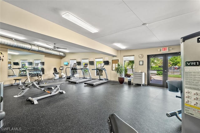 view of exercise room