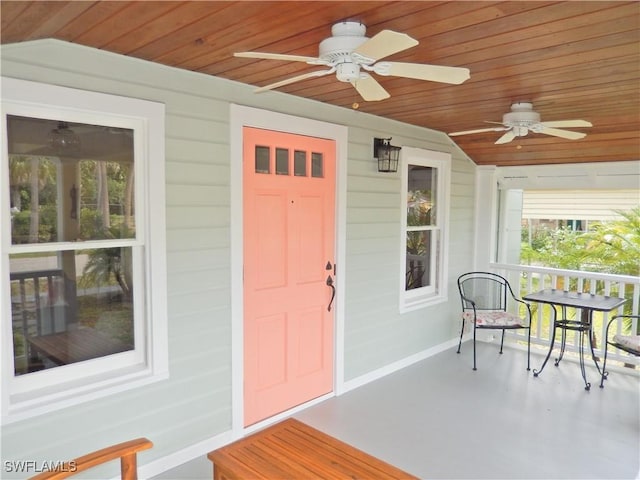 215 Granada Blvd, Fort Myers, FL 33905 - entrance to property with ceiling fan