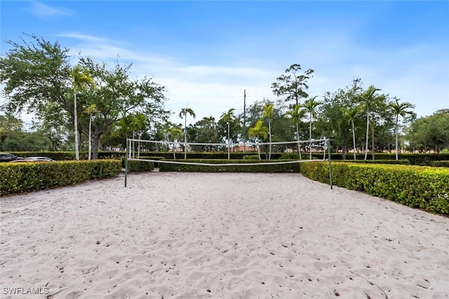 view of home's community with volleyball court