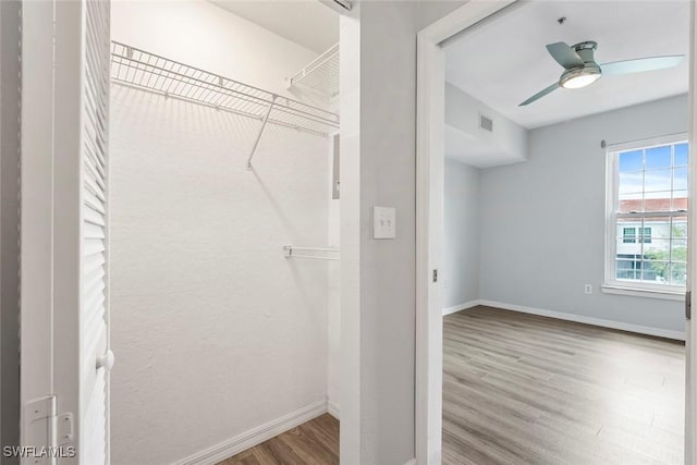 closet featuring visible vents