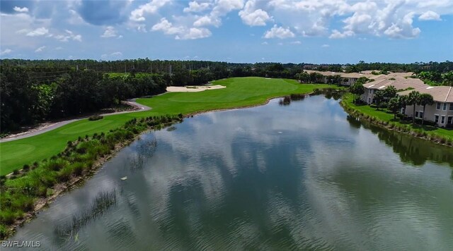 4834 Hampshire Ct Unit 207, Naples, FL 34112 - aerial view with a water view and golf course view