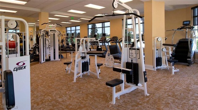 4834 Hampshire Ct Unit 207, Naples, FL 34112 - gym with carpet floors