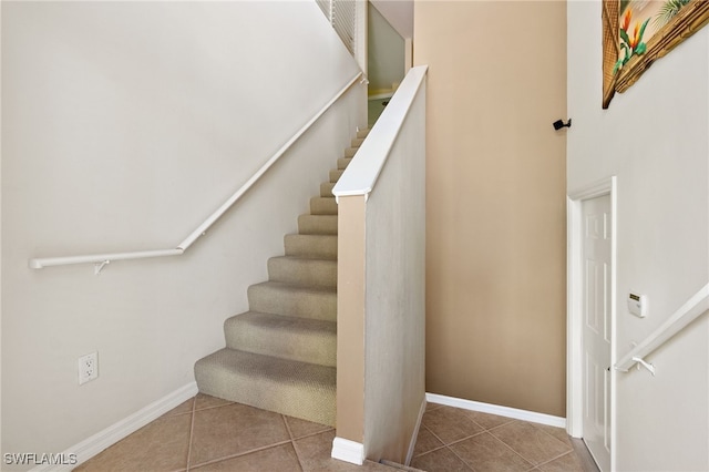 20231 Calice Ct Unit 2703, Estero, FL 33928 - stairs with tile patterned floors and baseboards