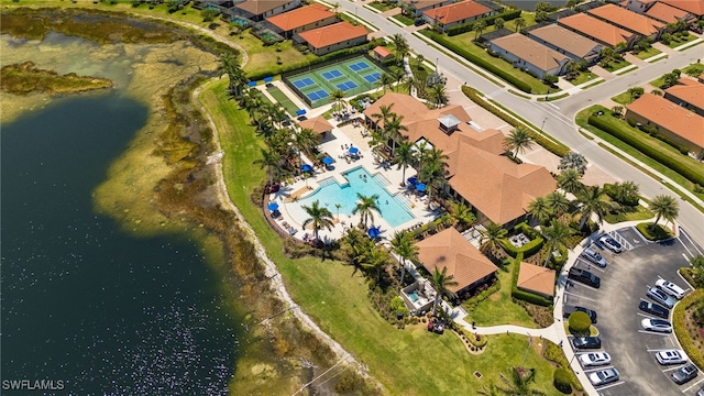 1408 Lucena Ln S, Naples, FL 34113 - birds eye view of property featuring a water view and a residential view