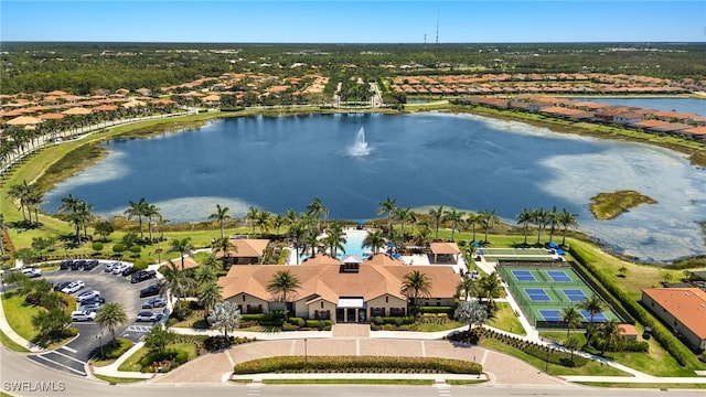 1408 Lucena Ln S, Naples, FL 34113 - drone / aerial view with a residential view and a water view