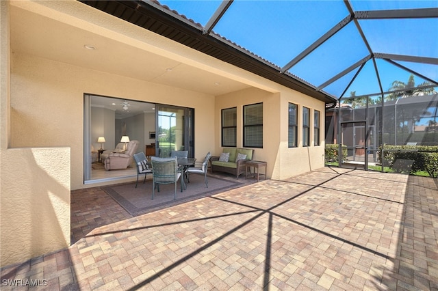 1408 Lucena Ln S, Naples, FL 34113 - view of patio / terrace featuring a lanai