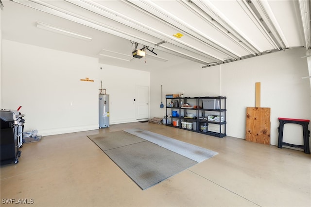 1408 Lucena Ln S, Naples, FL 34113 - garage with water heater and a garage door opener