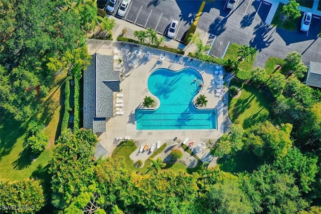 1220 Sarah Jean Cir Unit L103, Naples, FL 34110 - aerial view of a pool area