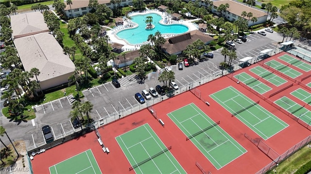 birds eye view of property
