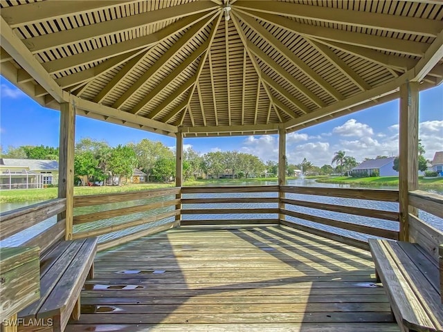 14641 Glen Cove Dr Unit 1704, Fort Myers, FL 33919 - dock area featuring a gazebo